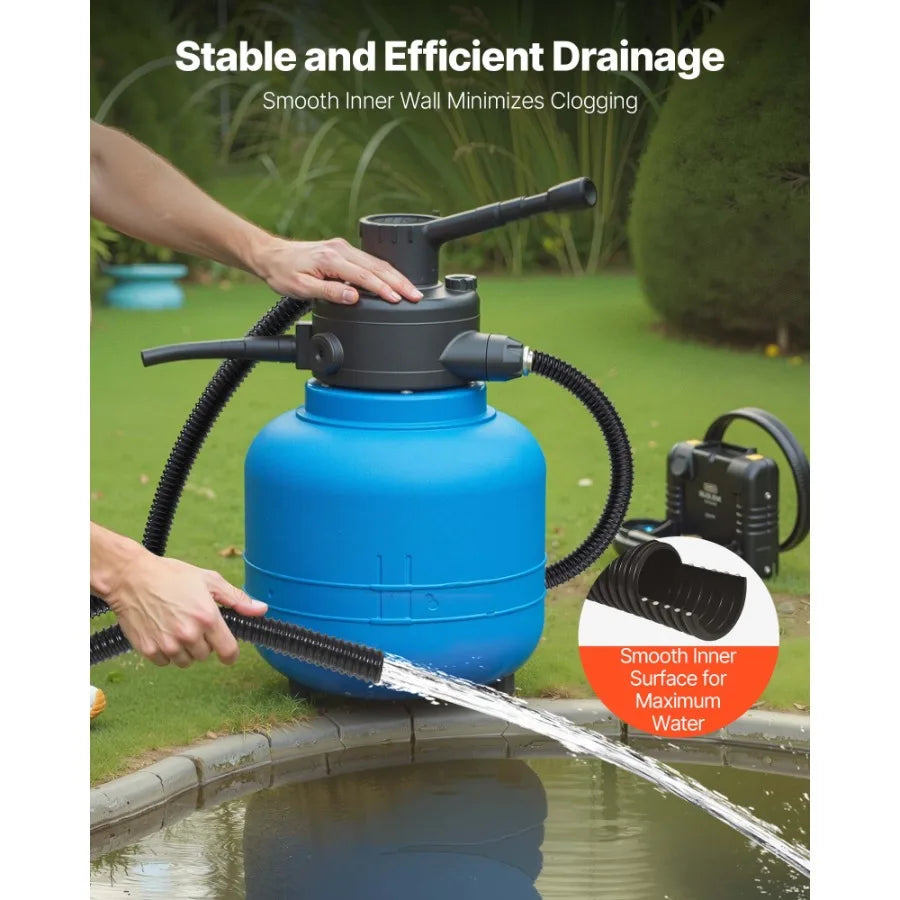 Corrugated Pond Tubing Flexible PVC Hose For Water Features