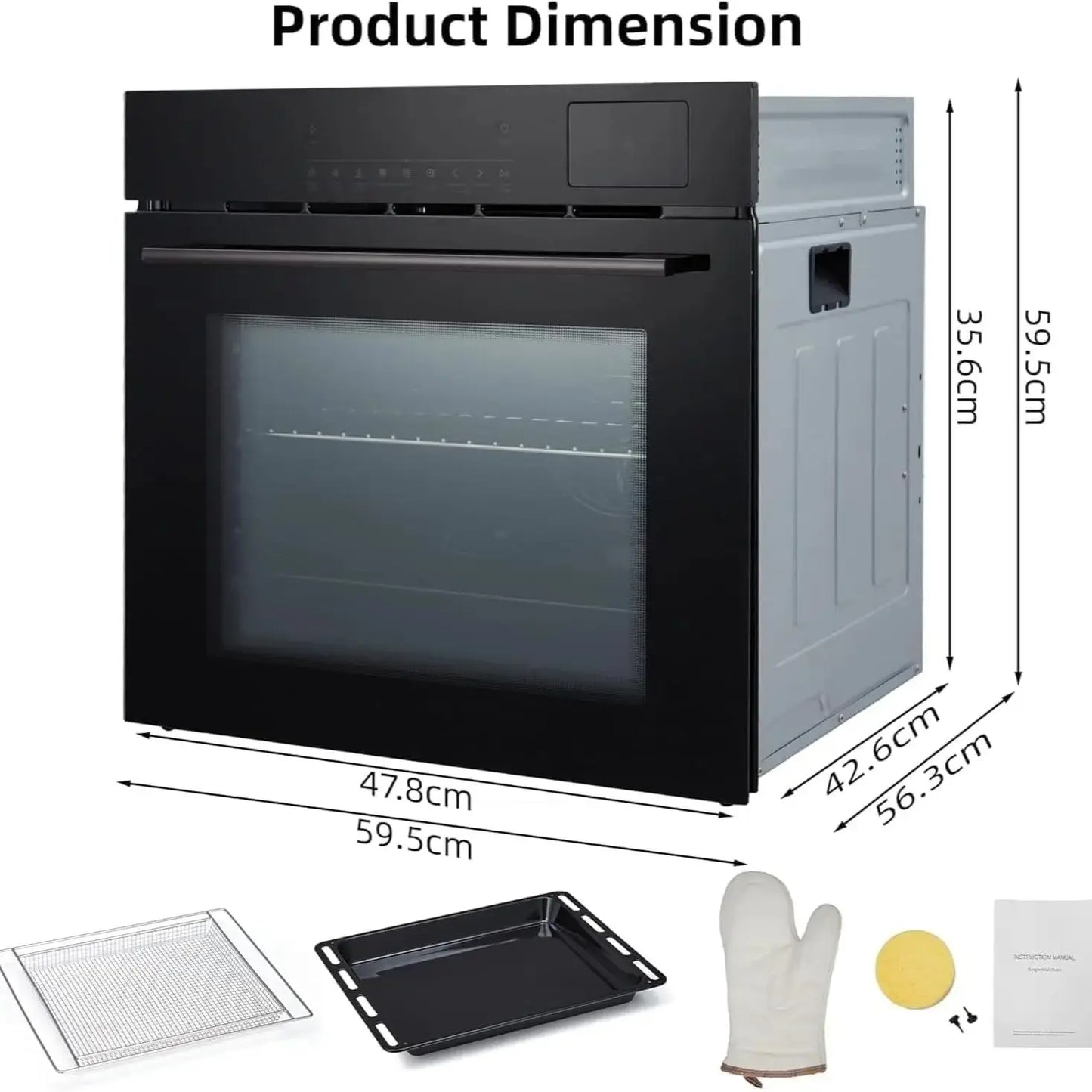 HiMISS Built-In Convection Wall Oven Electric 3000W