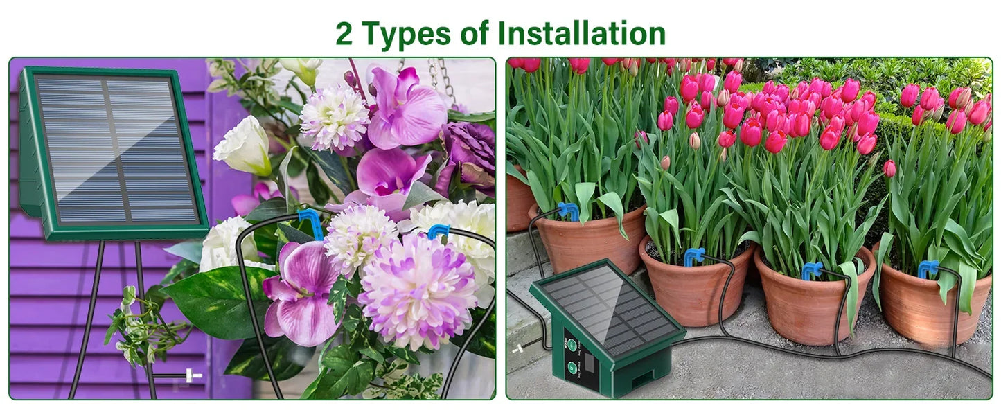 Solar Garden Irrigation System for Balcony with Automatic Drip Kit