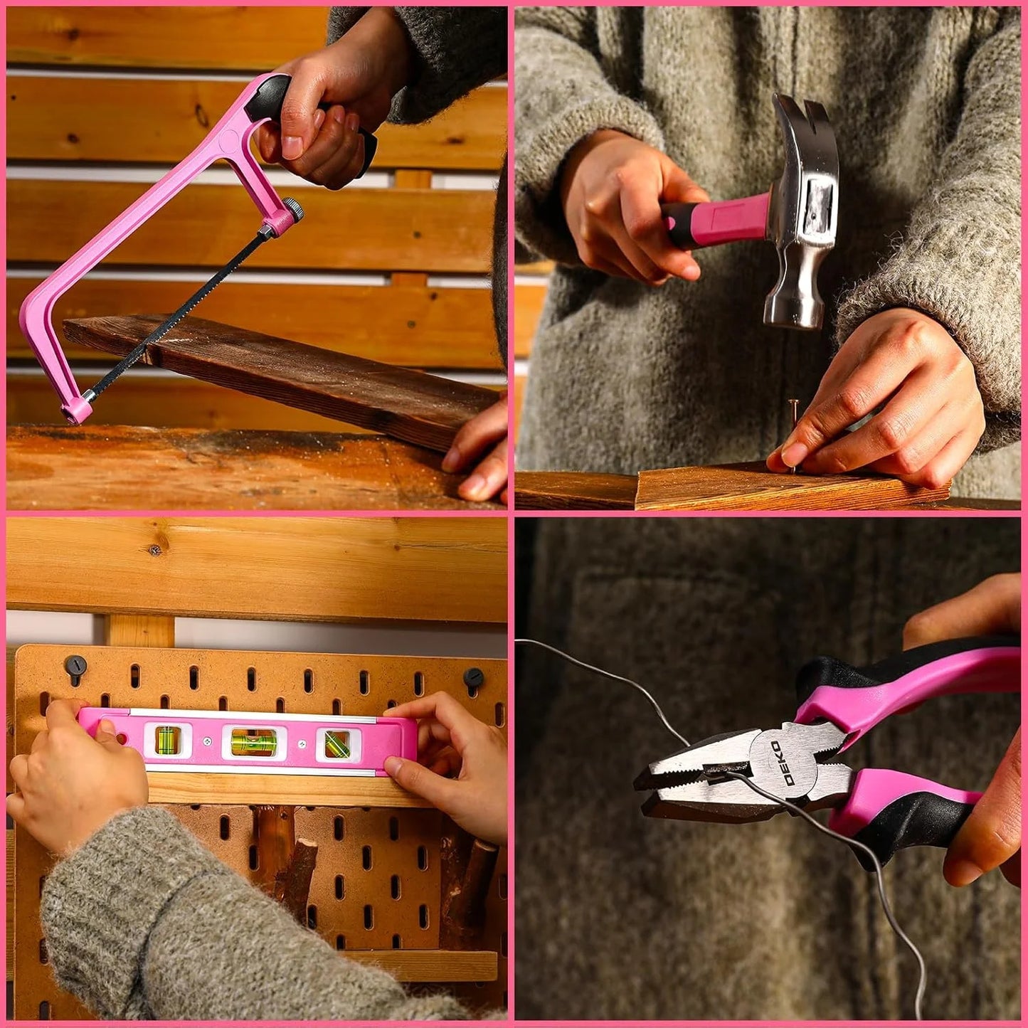 DEKO Cordless Drill Tool Set and Mechanic Toolbox