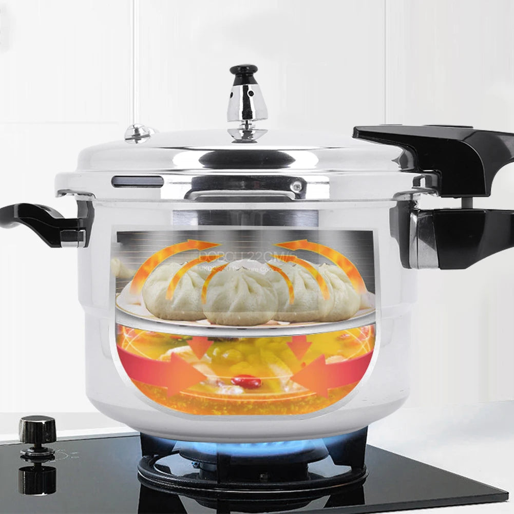 Aluminum Pressure Cooker with Steaming Plate Aluminum Alloy Pressure Cooker Small Pressure Cooker for Gas Stove Induction Cooker