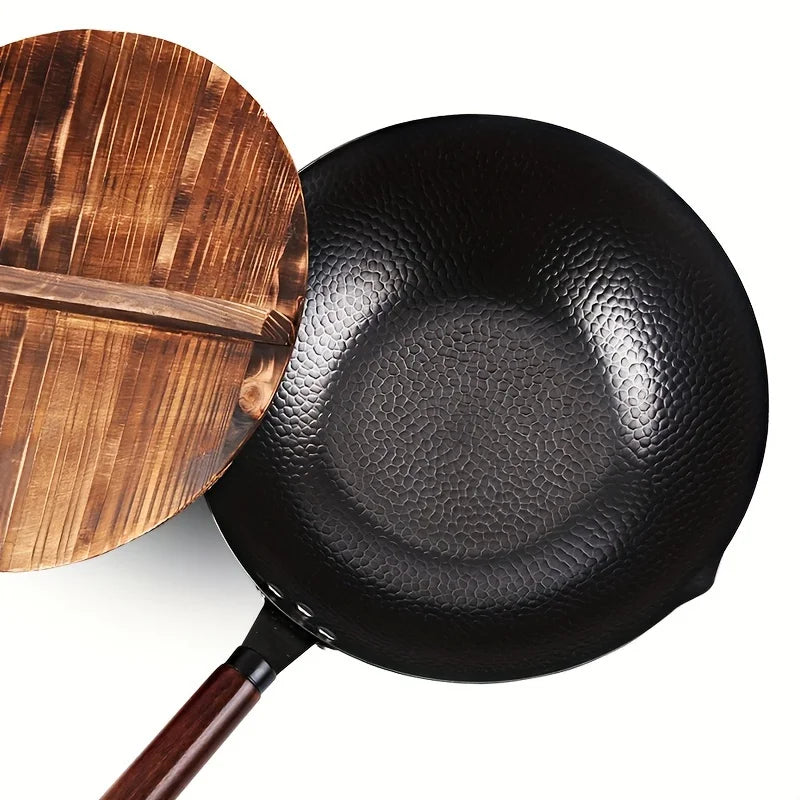 CS KOCH SYSTEME Cast Iron Wok With 11-Piece Cookware Accessories