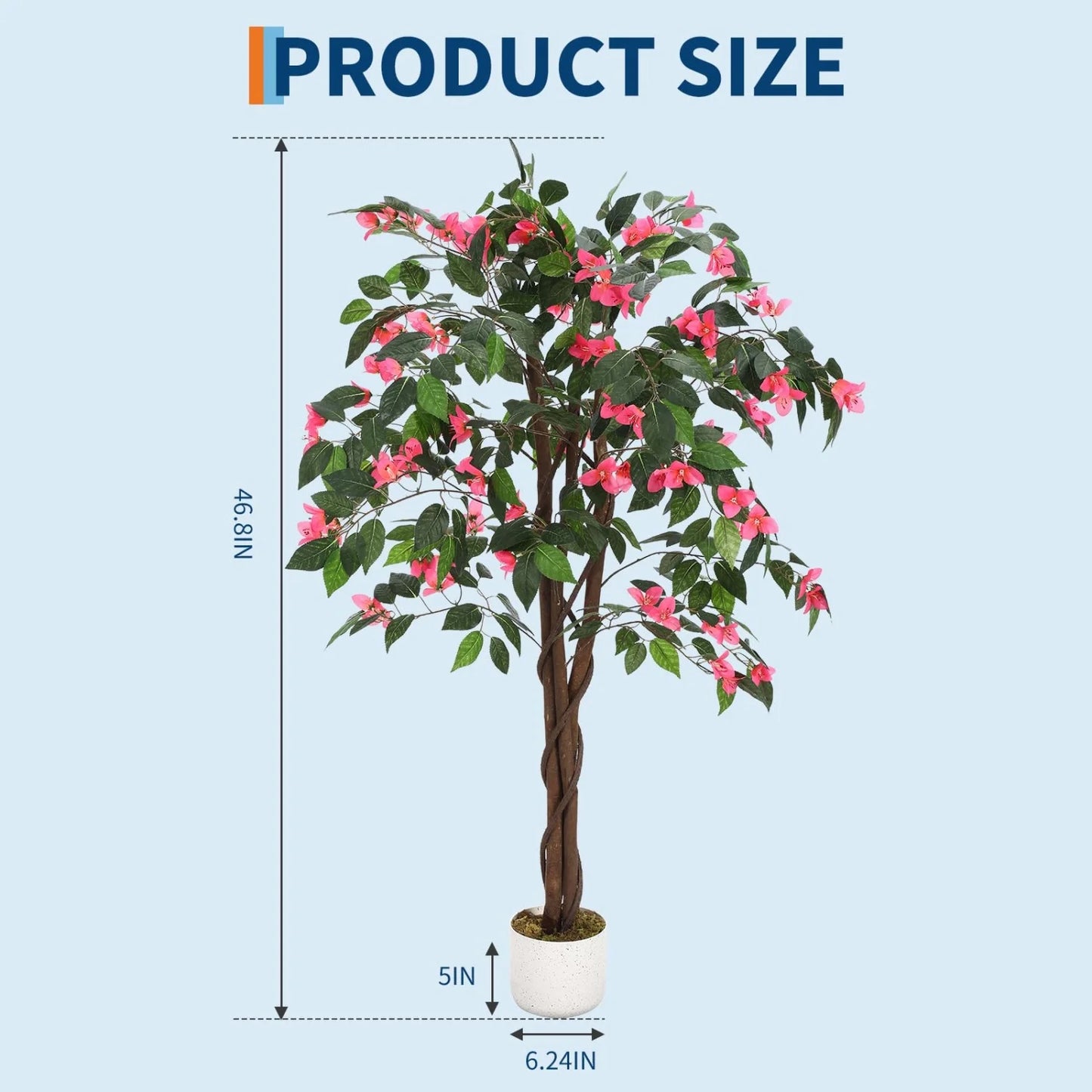 HiMISSCN Artificial Bougainvillea Tree in Pot