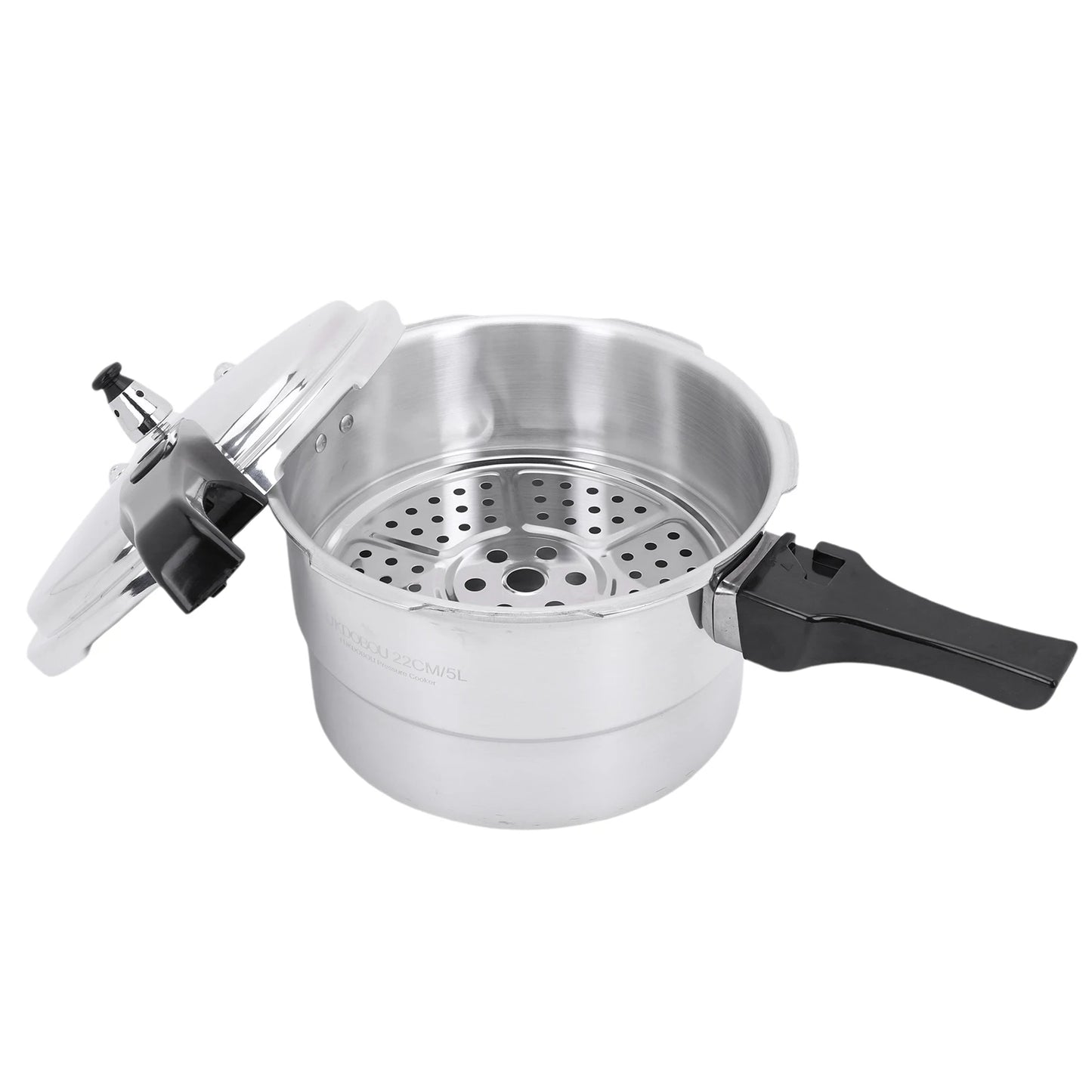 Aluminum Pressure Cooker with Steaming Plate Aluminum Alloy Pressure Cooker Small Pressure Cooker for Gas Stove Induction Cooker