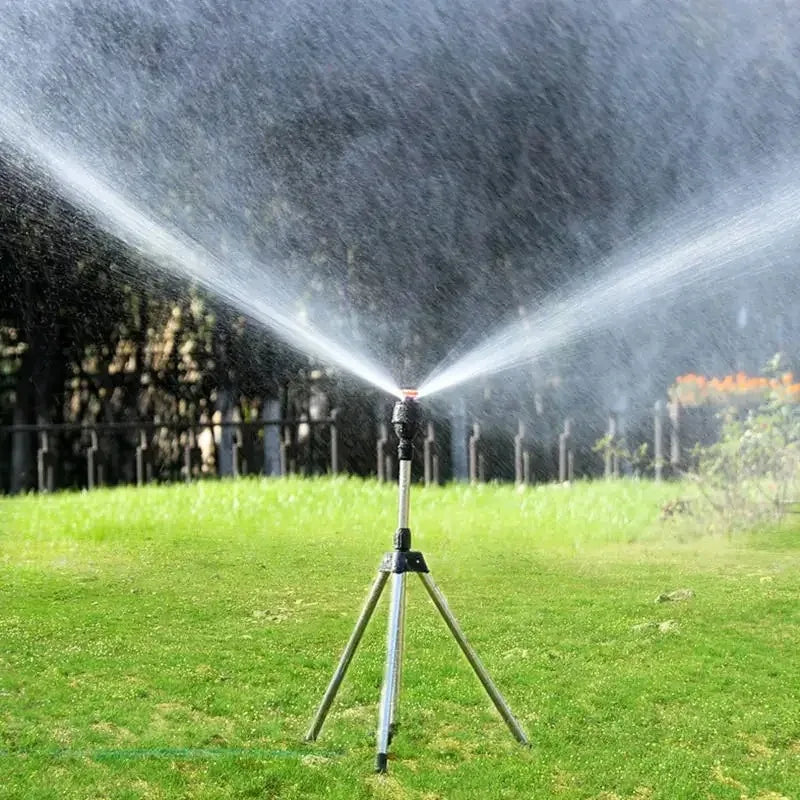 360 Degree Tripod Sprinkler Automatic Rotating Lawn Watering System