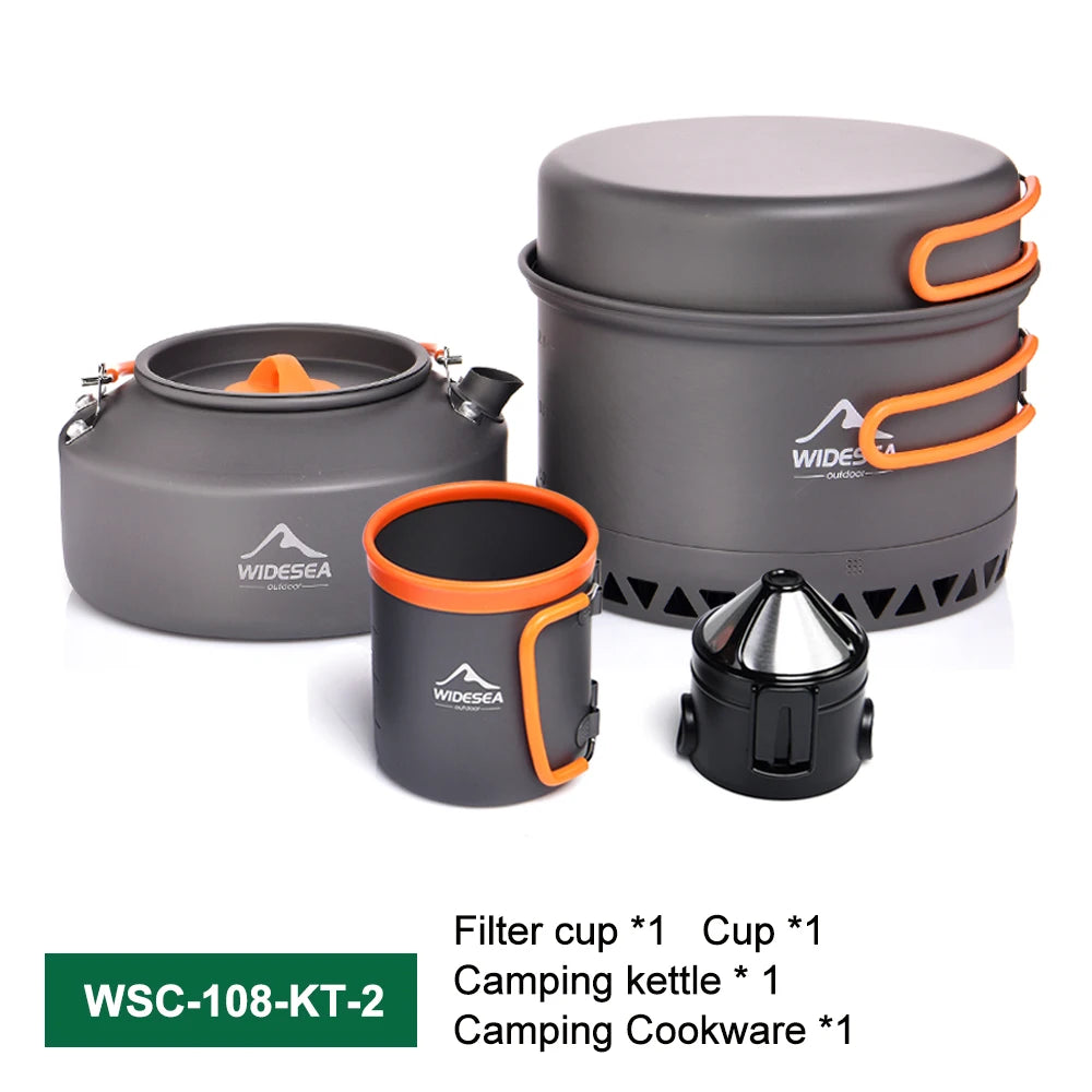 Widesea Camping Cookware Set Outdoor Utensils Kit For Hiking