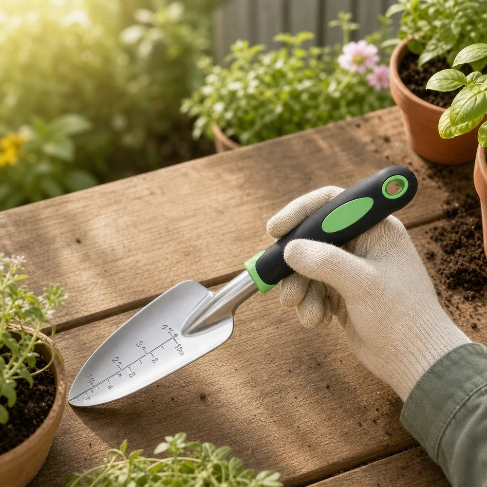 3 Piece Garden Tool Set Aluminum Alloy Gardening Hand Tools Kit with Transplanting Trowel 3 Tine Hand Rake Cultivator and Bypass Pruning Shears Ergonomic Non Slip Handles for Planting Digging Weeding and Trimming