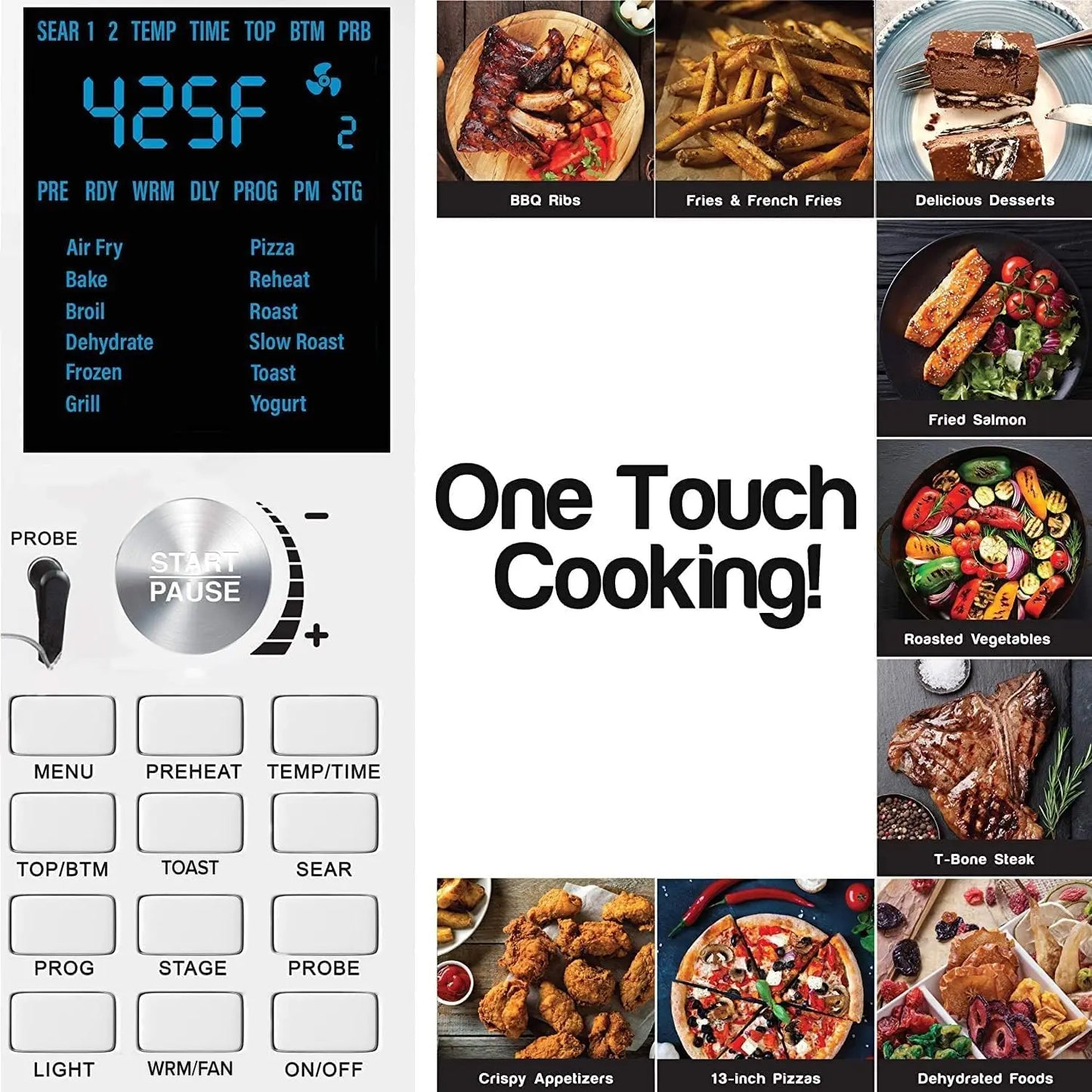 12-in-1 Air Fryer Toaster Oven With Smart Thermometer