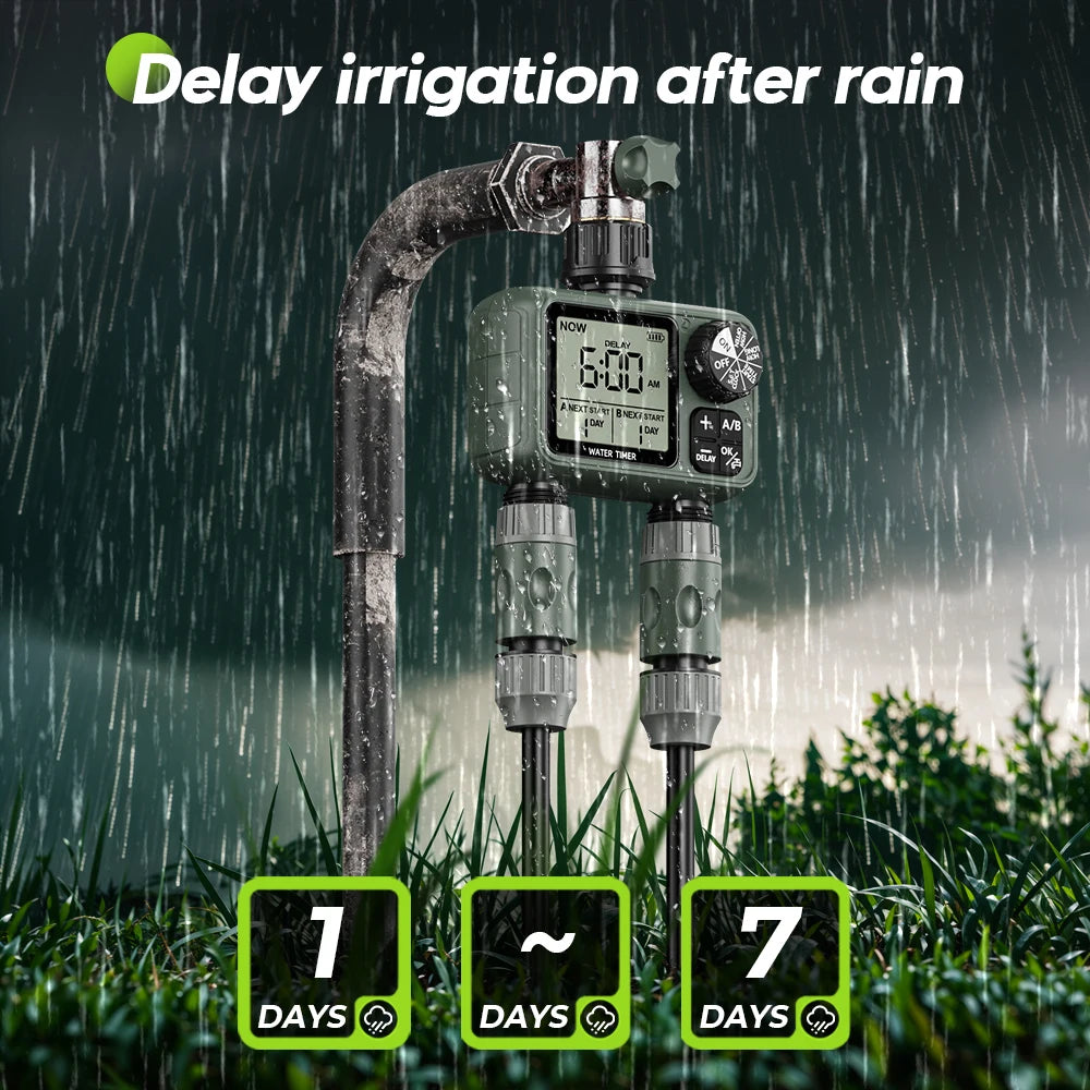 Eshico HCT-M26 2-Zone Garden Water Timer With Large LCD