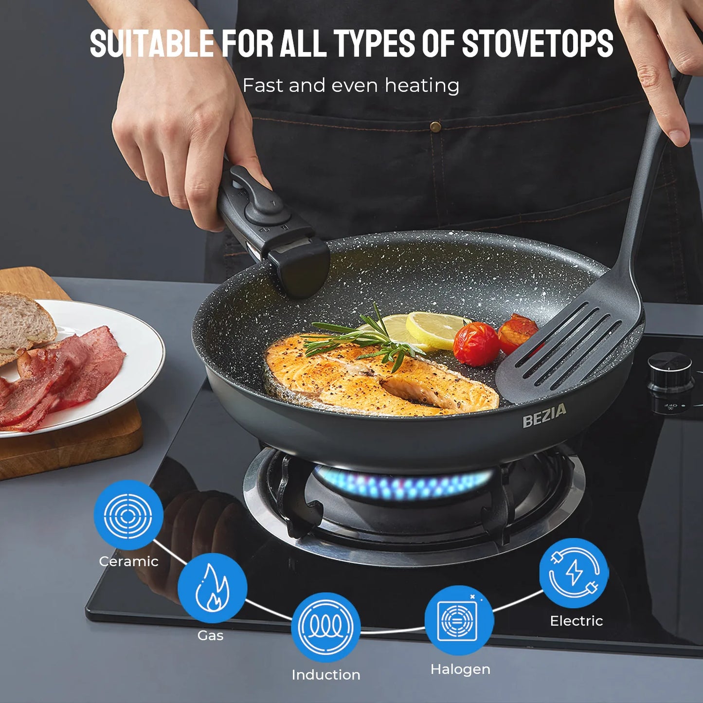 Induction Cookware Set 10 Pieces Nonstick Pots And Pans