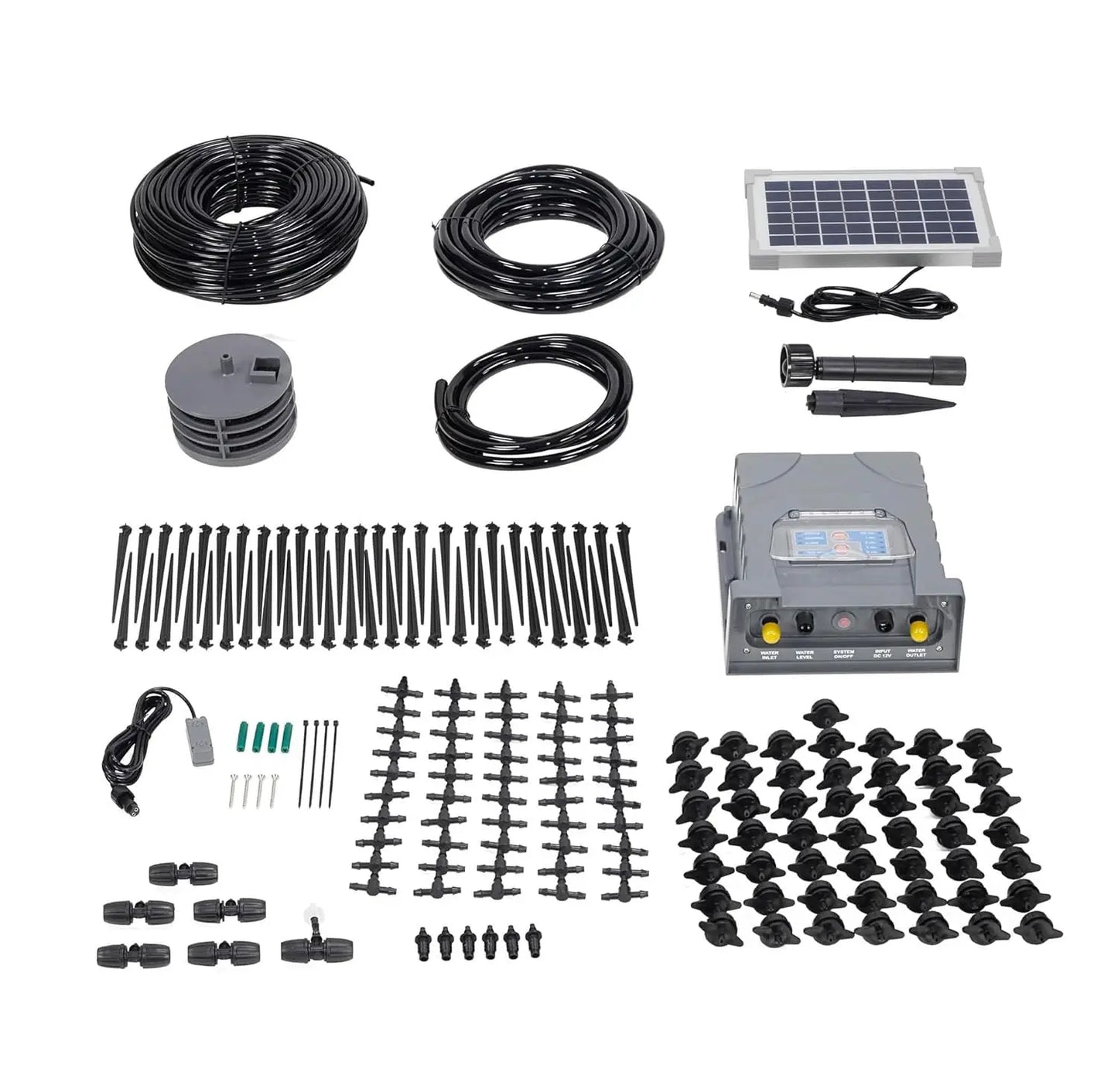 Solar Powered Automatic Watering Drip Irrigation System With 50 Drippers