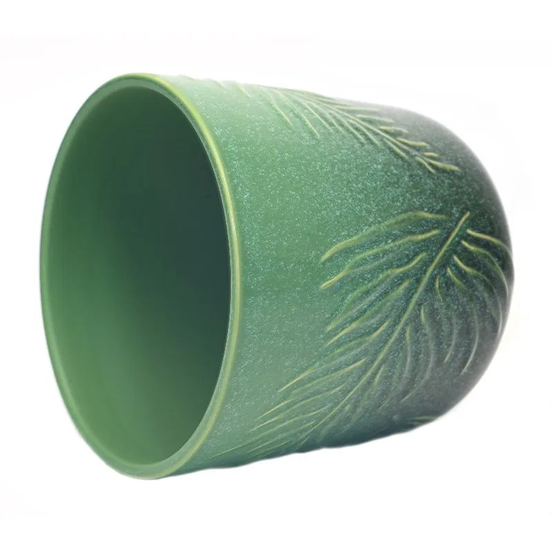 Ceramic Planter With Botanical Design For Indoor And Outdoor