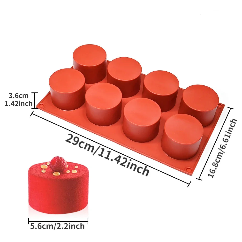 Cylinder Silicone Mold For Soap Jelly Pudding Resin And More