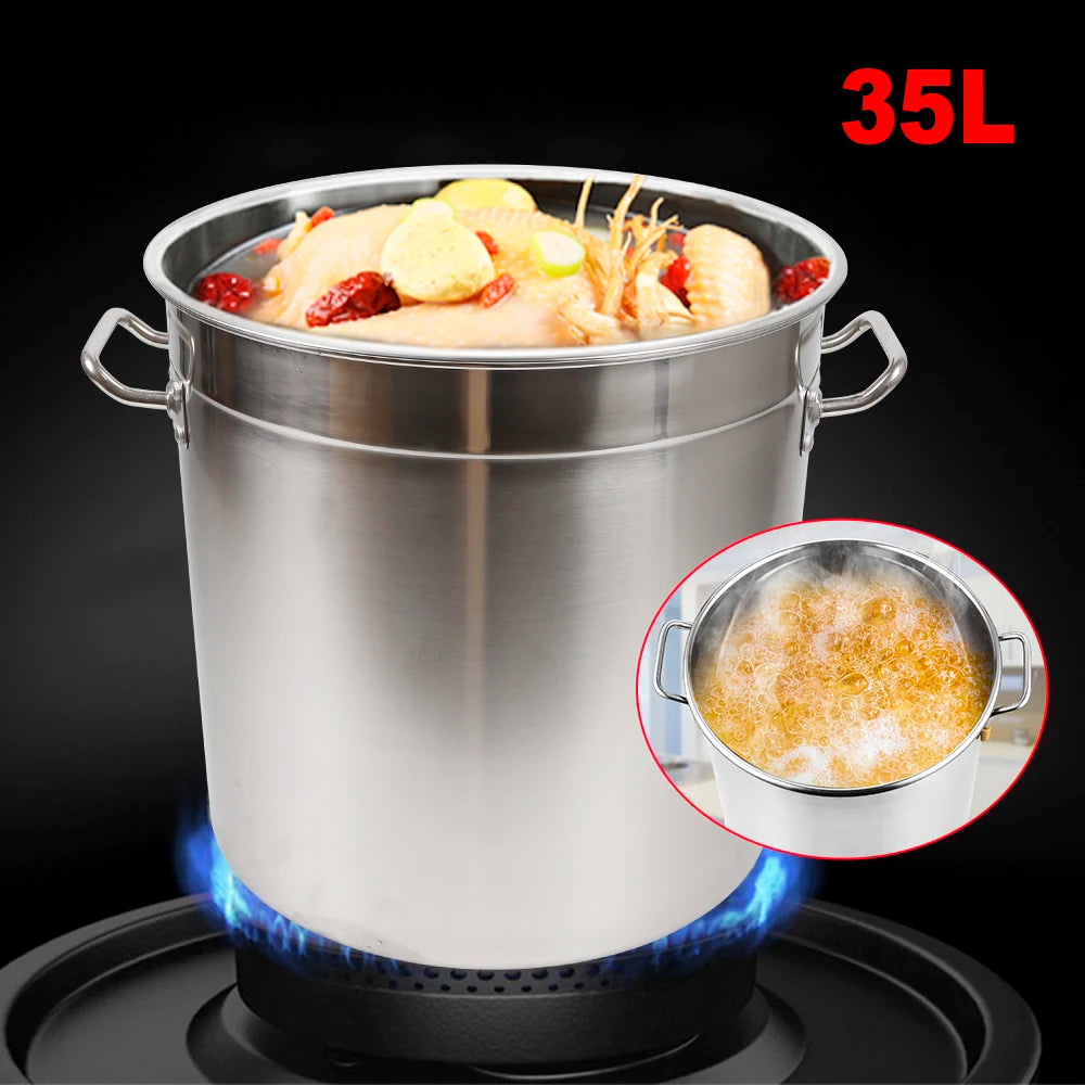 Multipurpose Stainless Steel Soup Stock Pot With Lid