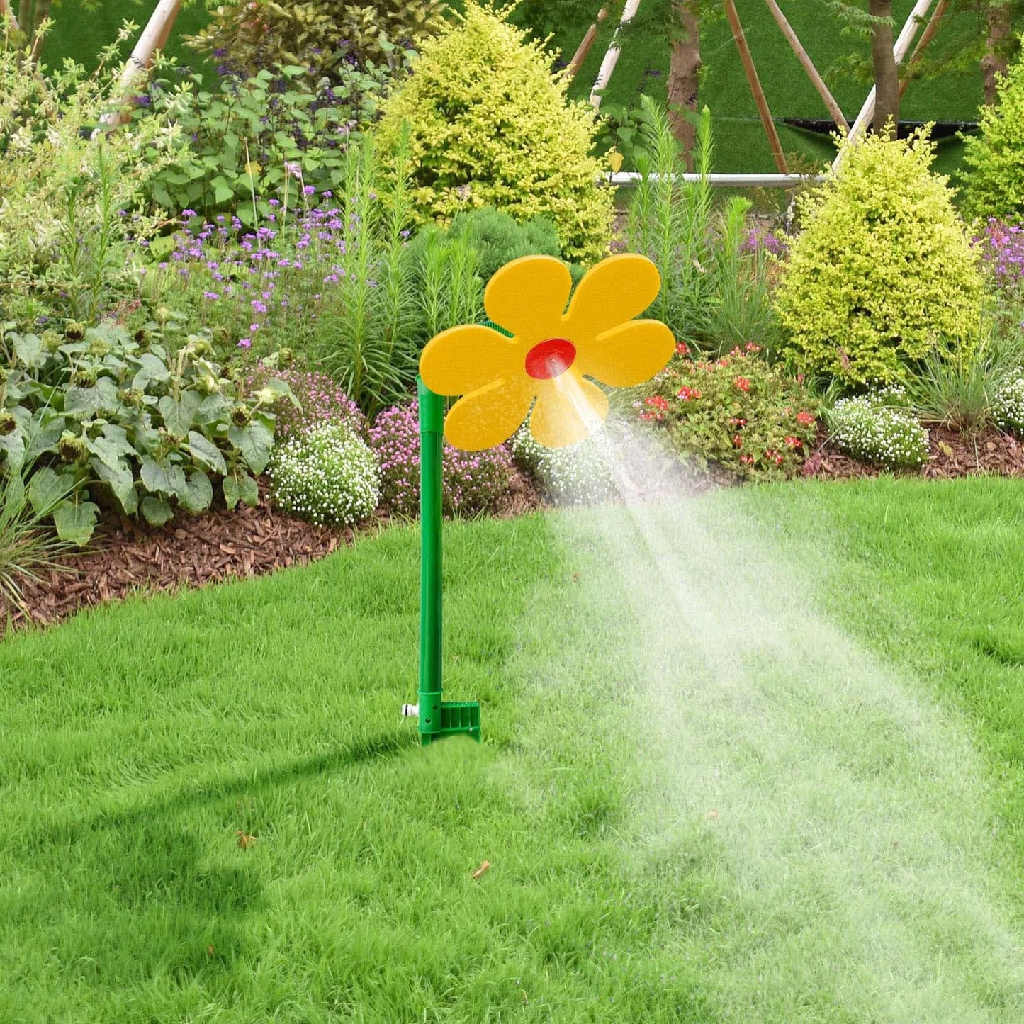 Crazy Dancing Flower Water Sprinklers 360 Degree Rotating Garden Sprinklers Flower Sprinkler for Yard Watering Dogs Playing