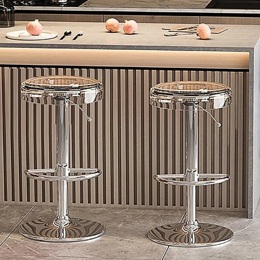 GUANGBAI Clear Acrylic Swivel Bar Stools Set Of 2