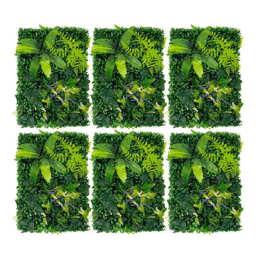6PCS 60x40cm Artificial Grass Backdrop Wall, Greenery Walls，Greenery Backdrop for Indoor/Outdoor, Wedding, Garden, Home