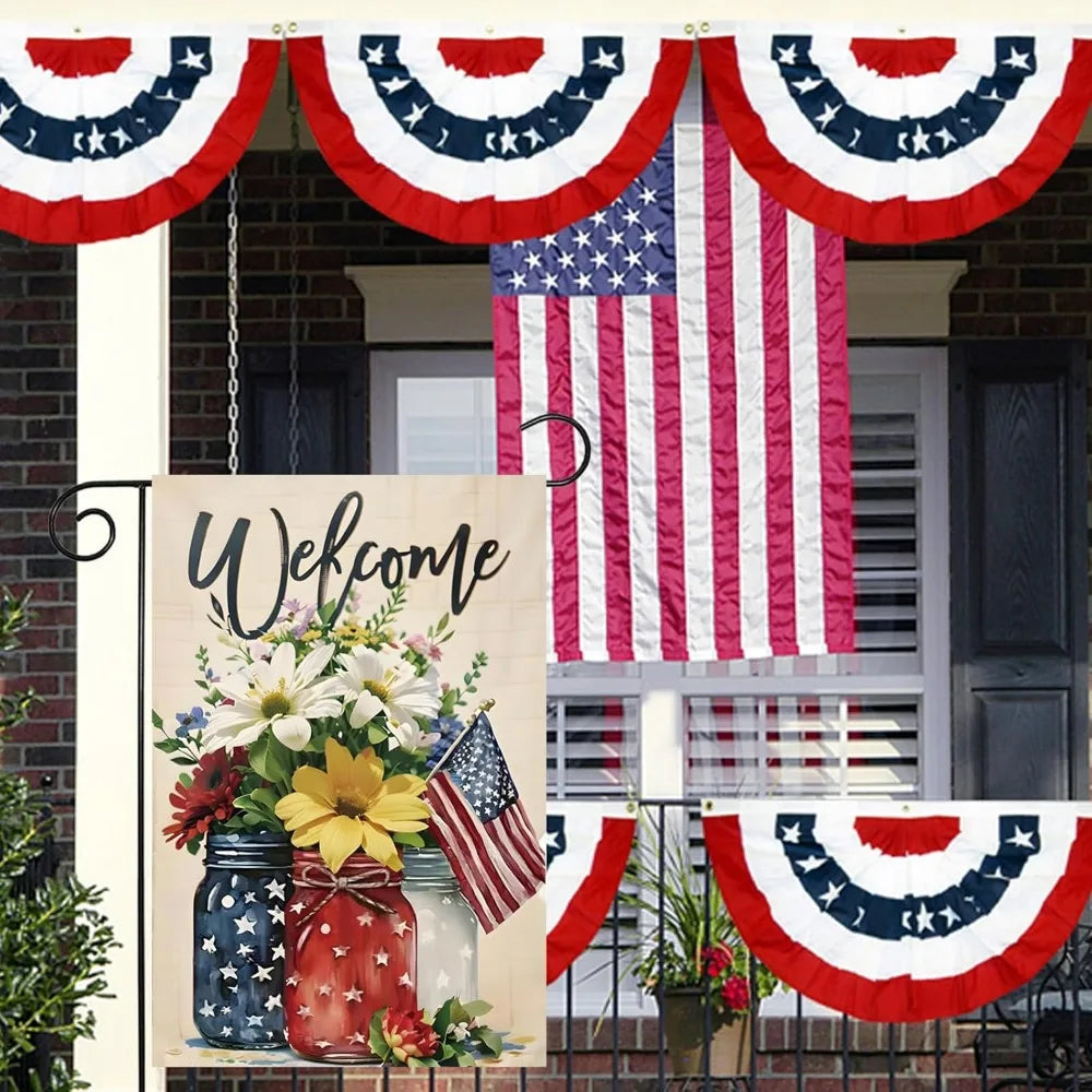 Patriotic Summer Garden Flag for Outdoor Holiday Celebrations