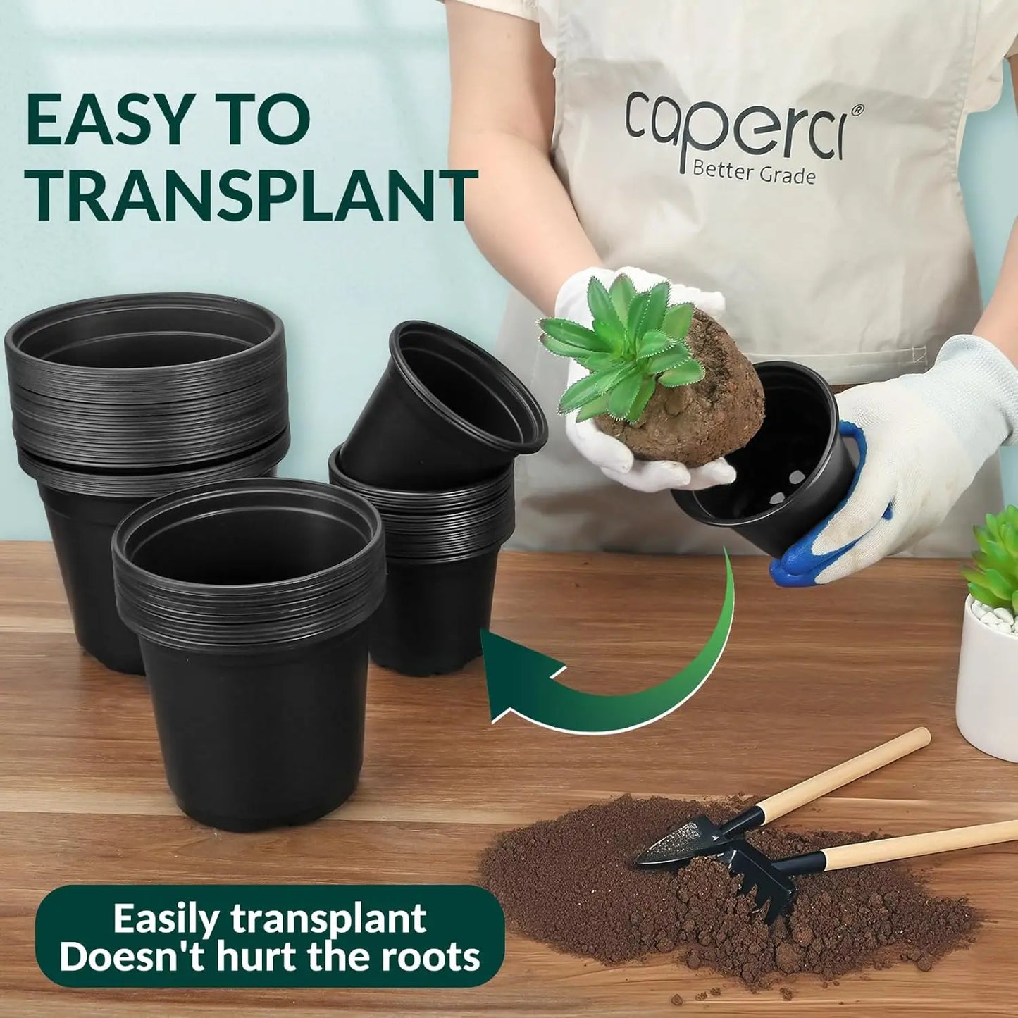 110-Pack Plastic Nursery Pots With Drainage Holes For Seedlings Herbs Cuttings