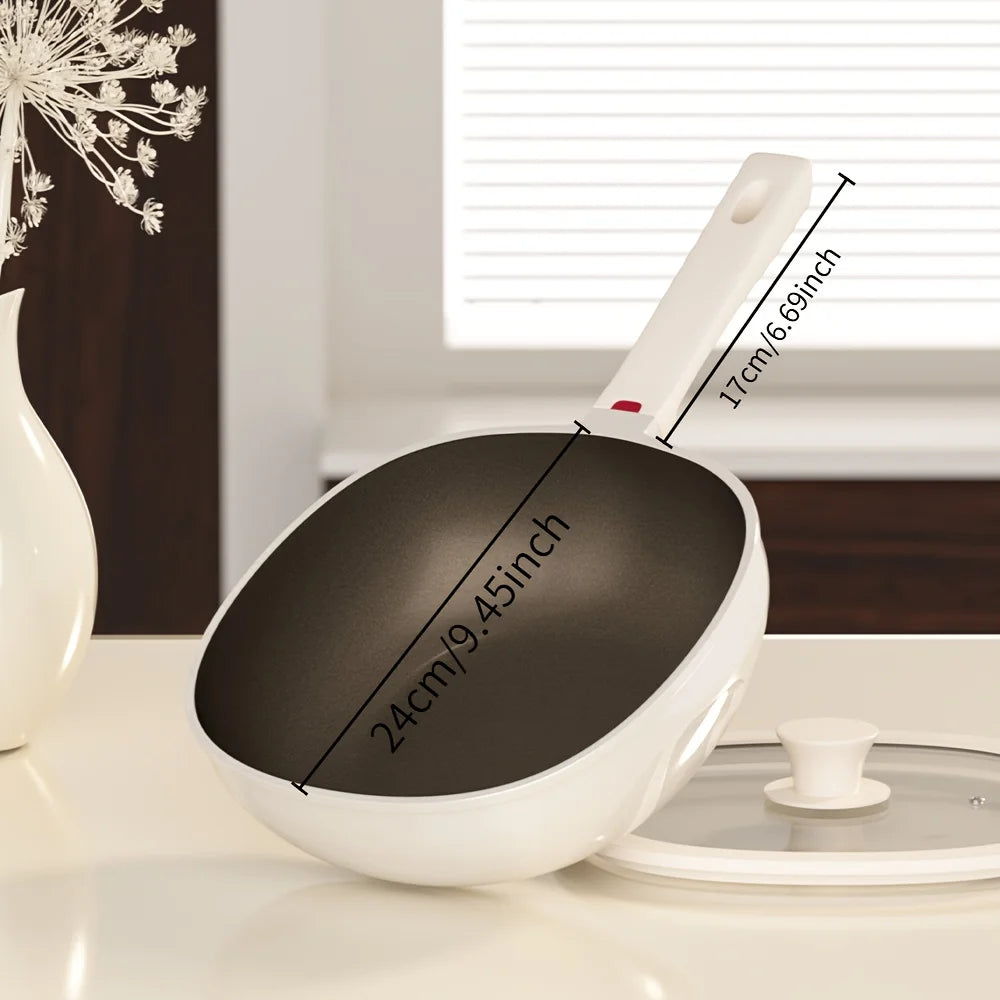 Titanium Ceramic Wok And Fry Pan Set Nonstick Skillet Spatula