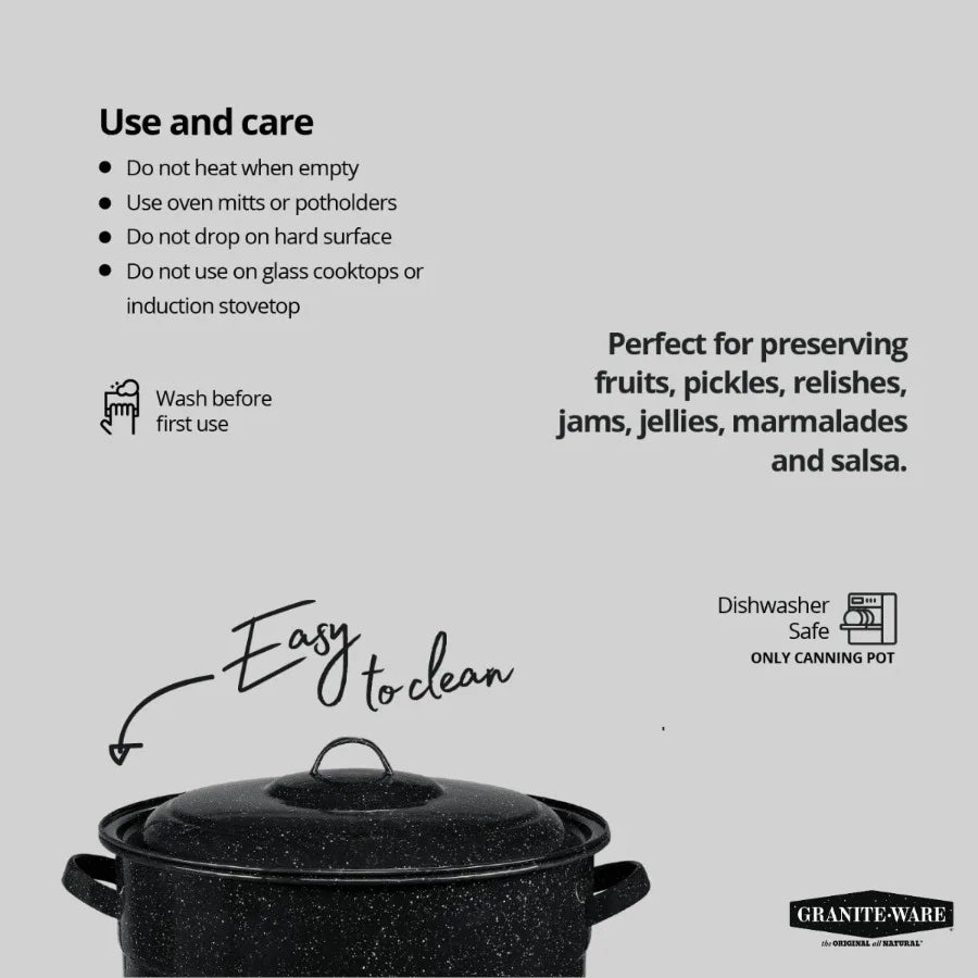 Granite Ware Water Bath Canner With Rack Enamel Canning Pot