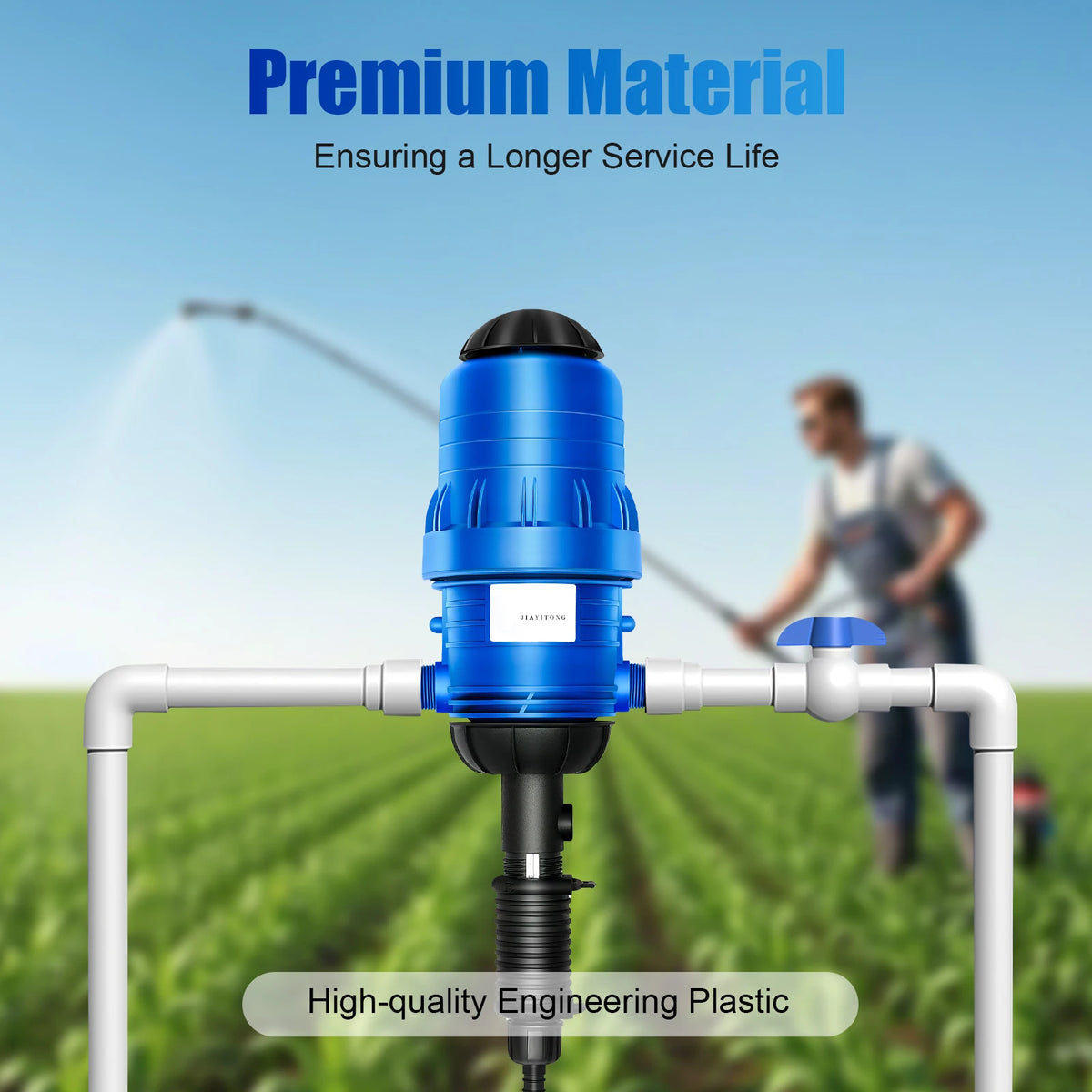 Water Powered Fertilizer Injector for Drip Irrigation System, Automatic Proportional Dispenser for Garden Farming, Agriculture