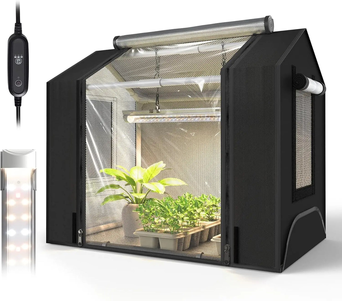 Indoor Greenhouse Grow Tent With Light For Seed Starting