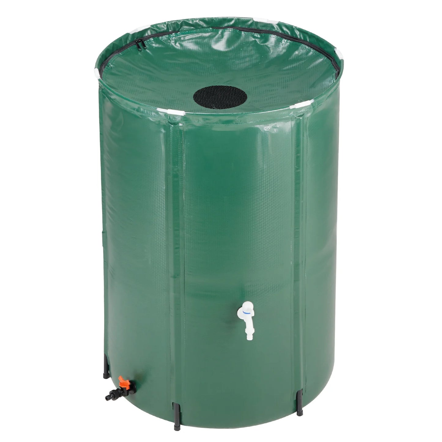 100 Gallon Collapsible Rain Barrel Water Collector, Portable Foldable Rain Water Storage Tank with Spigot for Garden Irrigation