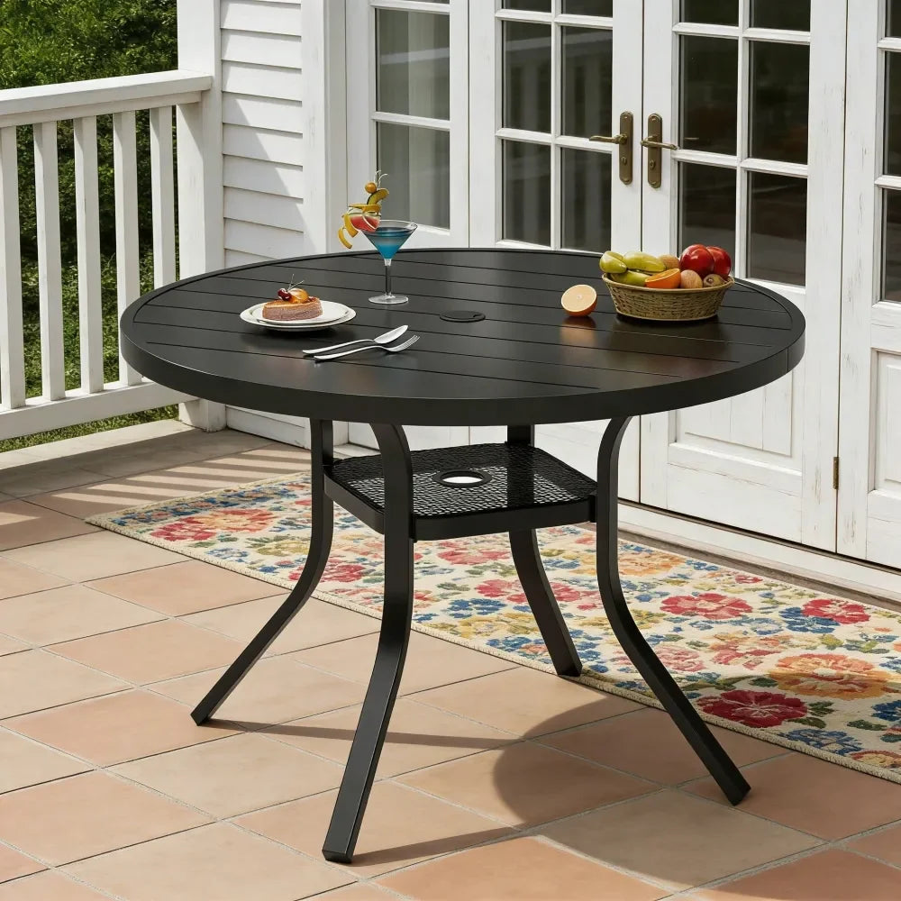 XMSJ Outdoor Dining Table Weather Resistant Patio Furniture