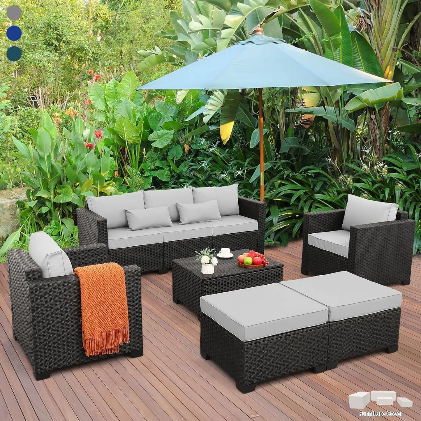 Modern Patio Furniture Set 6 Pieces For Outdoor Space