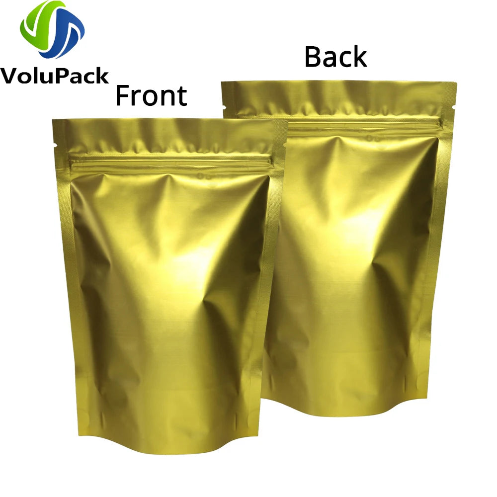Zipper Coffee Packaging Storage Heat Sealing Stand Up Zip Lock Pouches Eco Aluminum Foil Mylar Gift Organizer Bags