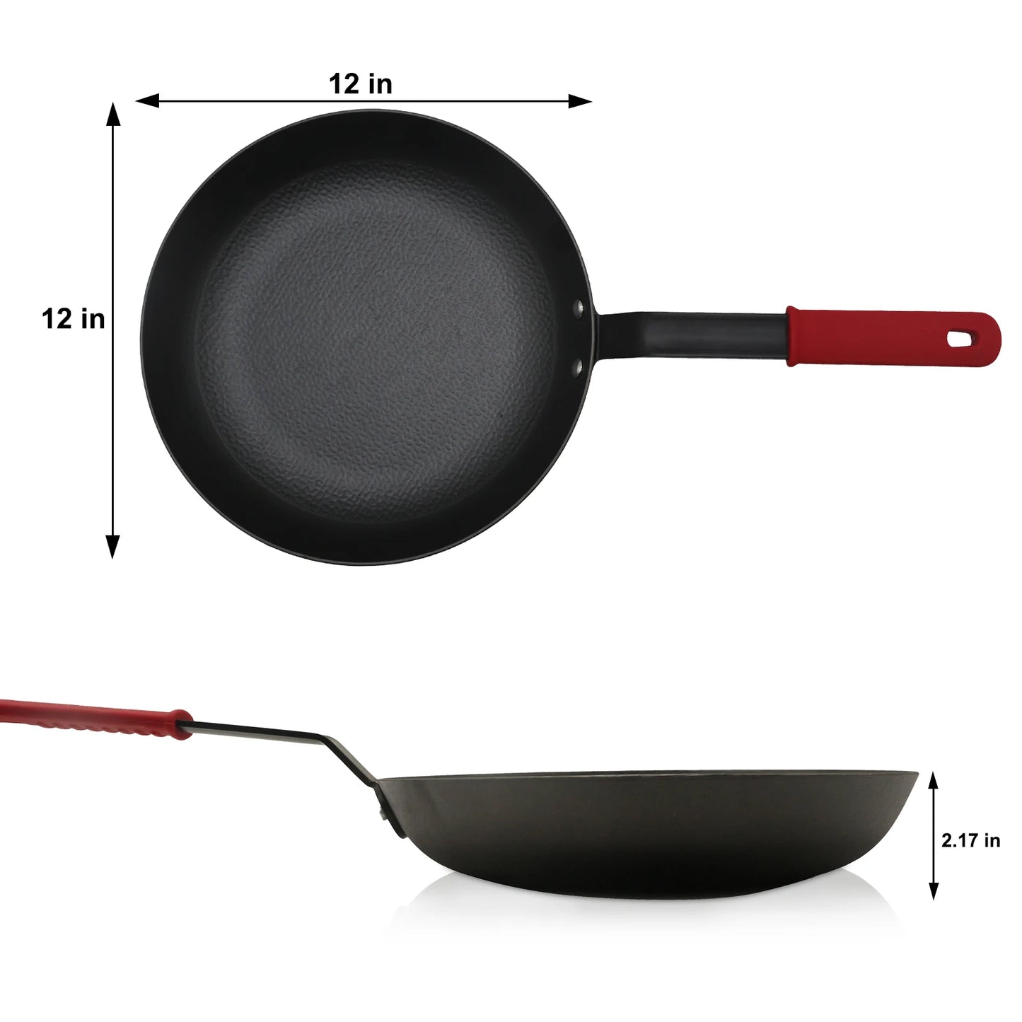 HANSMART Pre-Seasoned Cast Iron Skillet With Removable Silicone Handle