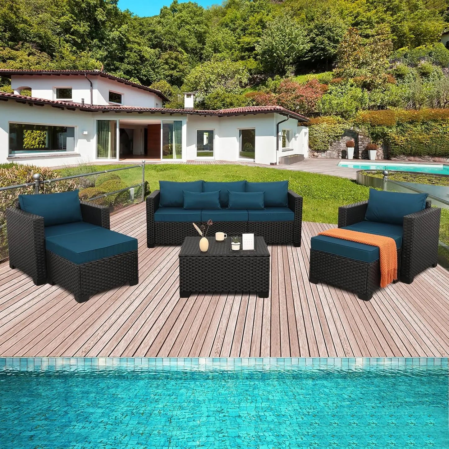 Modern Patio Furniture Set 6 Pieces For Outdoor Space