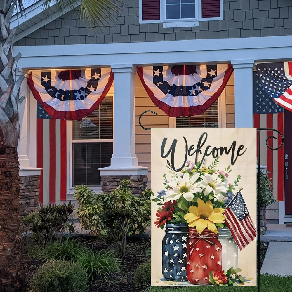 Patriotic Summer Garden Flag for Outdoor Holiday Celebrations