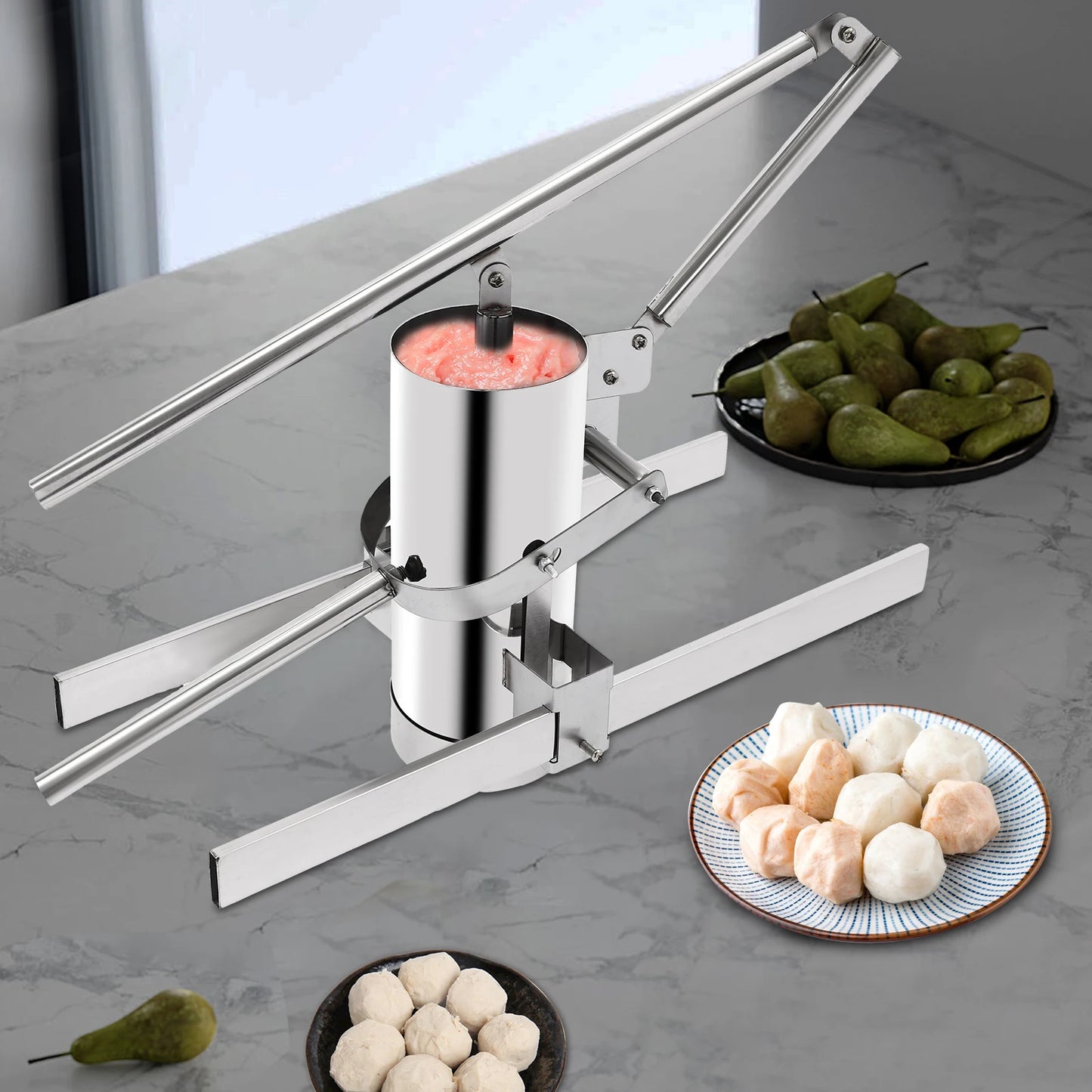 Rice-Meat Dumplings Processing and Forming Machine, Commercial Household Manual Stainless Steel Rice-Meat Dumplings Machine