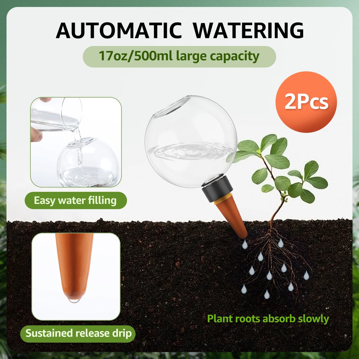 Automatic Self Watering Bulbs Drip Irrigation System for Garden Plants