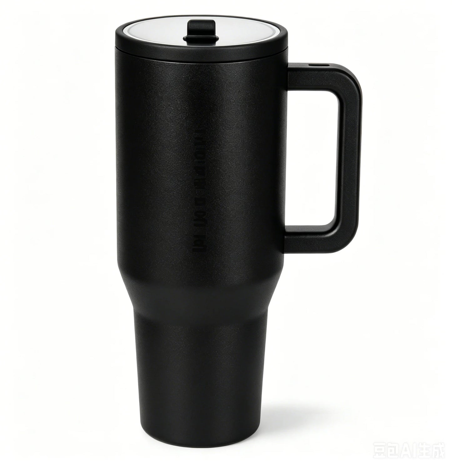 40oz Cream Insulated Stainless Steel Water Bottle | HYD Traveler Flip Straw Tumbler with Handle