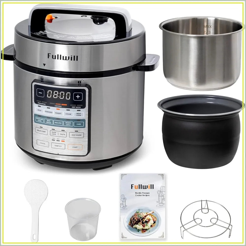 Dual Pot Electric Pressure Cooker 12 In 1 Multi Cooker With Stainless Steel