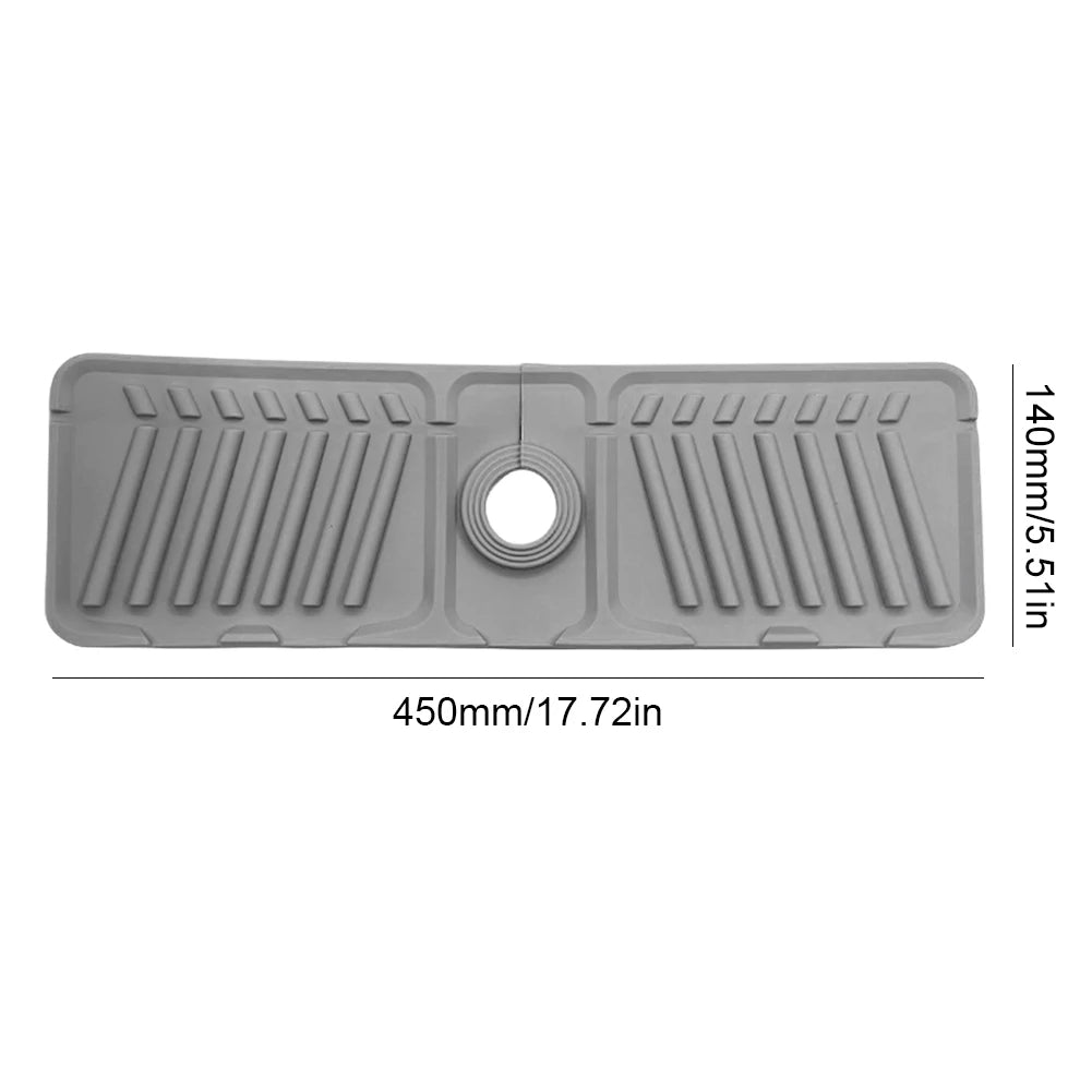 Silicone Faucet Mat Multifunction Kitchen Countertop Draining Board Drying Pad Non-slip Sink Splash Pad Kitchen Accessories