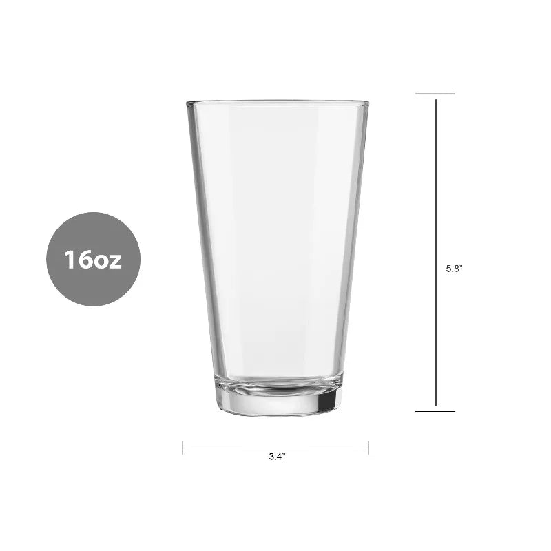 16 oz Clear Pint Glass