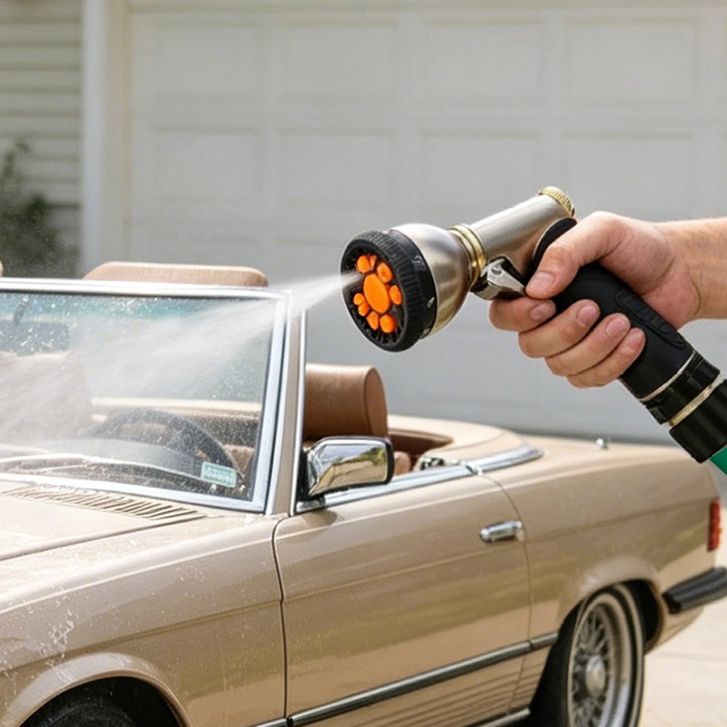Outdoor Garden Watering Tool, 9 Mode Hose Nozzle, Zinc Alloy Anti-rust Nozzle, Nozzle for Lawn Irrigation & Plant Watering