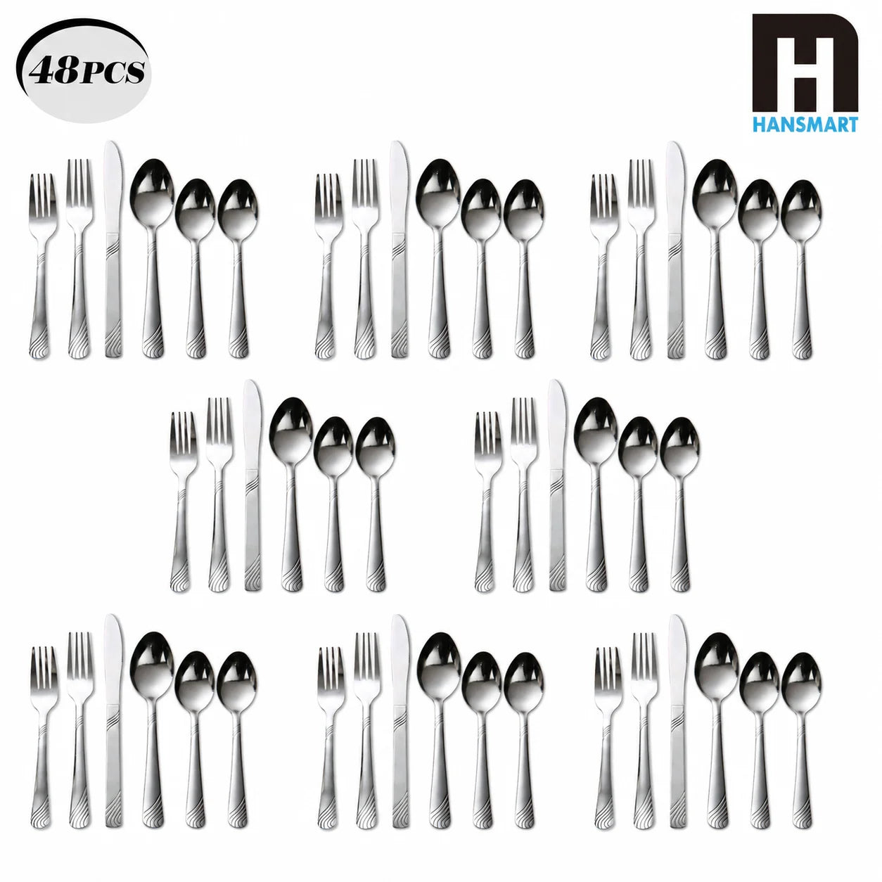 HANSMART Stainless Steel Cutlery Set Service For Eight