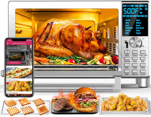 12-in-1 Air Fryer Toaster Oven With Smart Thermometer