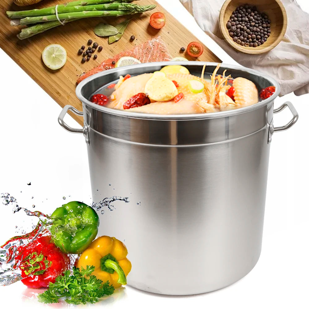 Multipurpose Stainless Steel Soup Stock Pot With Lid