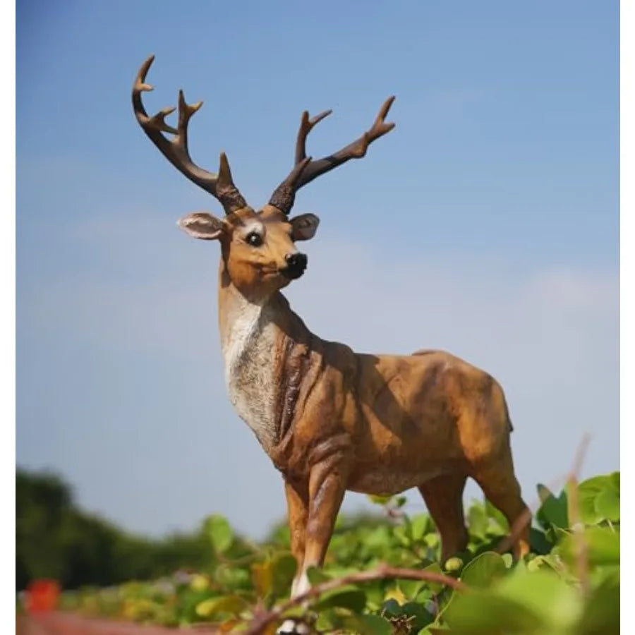 SHXI Resin Deer Figurine Set Female and Male Garden Statues