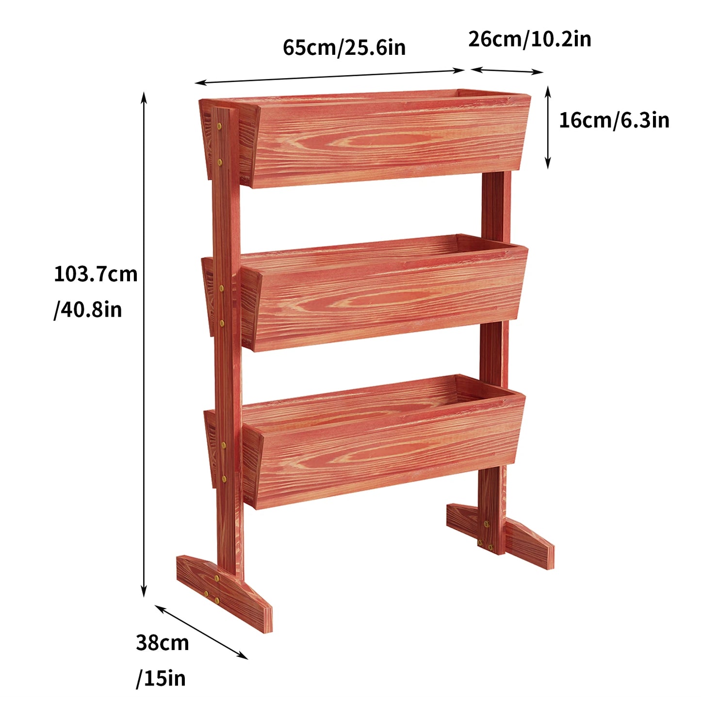 Wisfor 3 Tier Raised Garden Bed Wooden Planter Grow Box