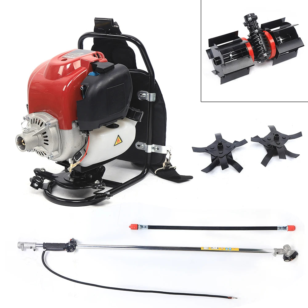 Backpack Cultivator Tiller 4-Stroke Gasoline Engine