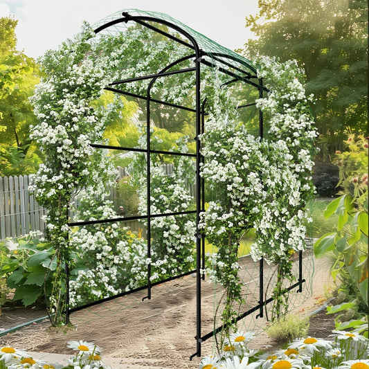 Wisfor U Shaped Metal Tall Garden Plant Trellis For Climbing