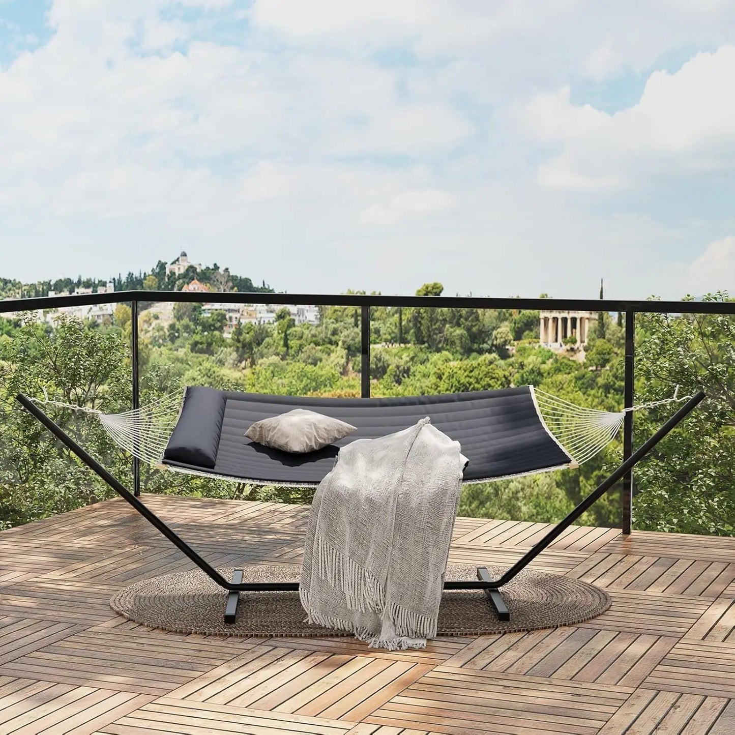 HiMISS Heavy Duty Double Hammock With Stand