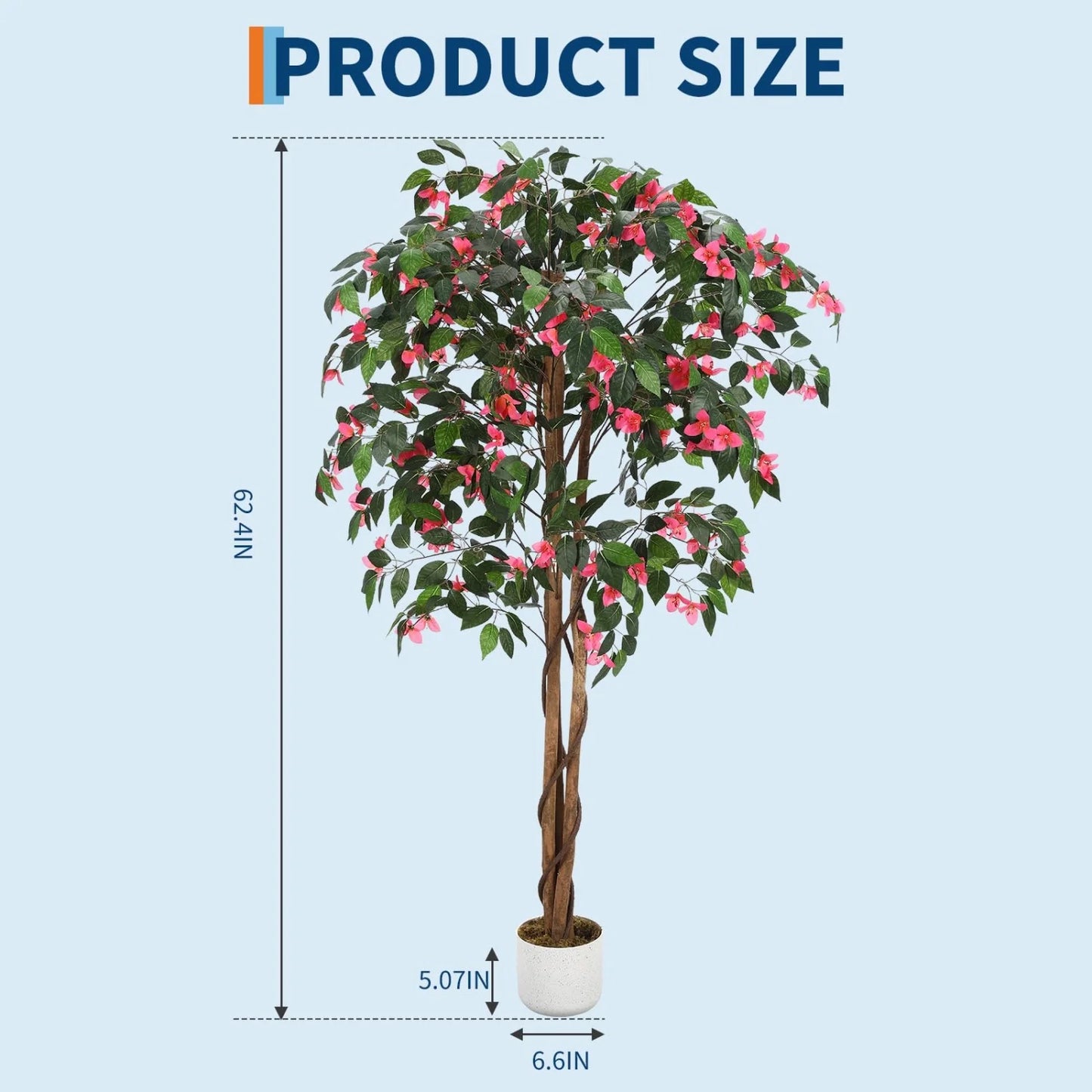 HiMISSCN Artificial Bougainvillea Tree in Pot
